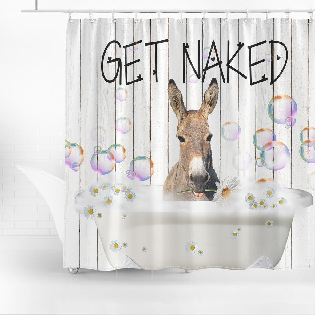 Mule Get Naked Daisy Shower Curtain