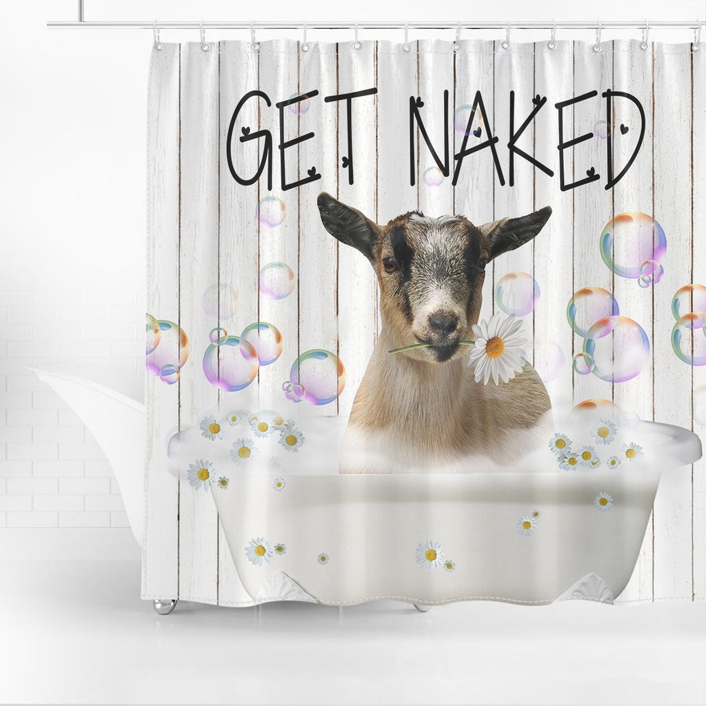 Pygmy Get Naked Daisy Shower Curtain