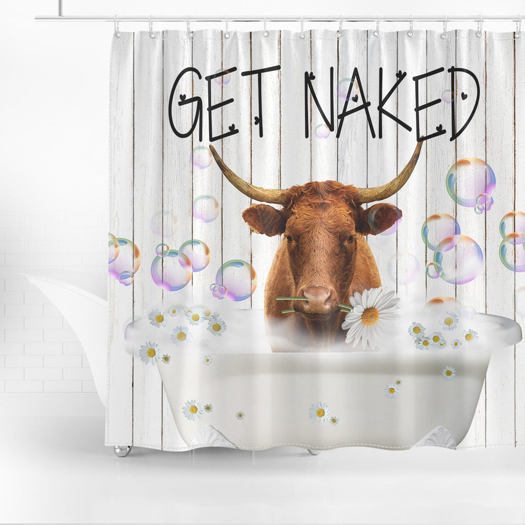 Salers Get Naked Daisy Shower Curtain