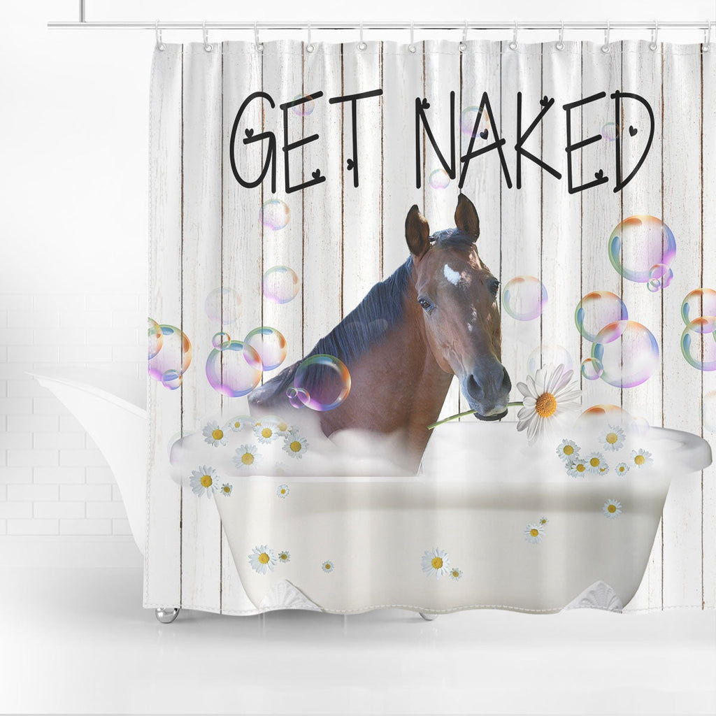 Thoroughbred Get Naked Daisy Shower Curtain