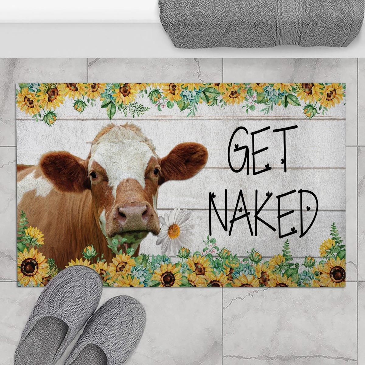 Simmental Cattle - Get Naked Doormat
