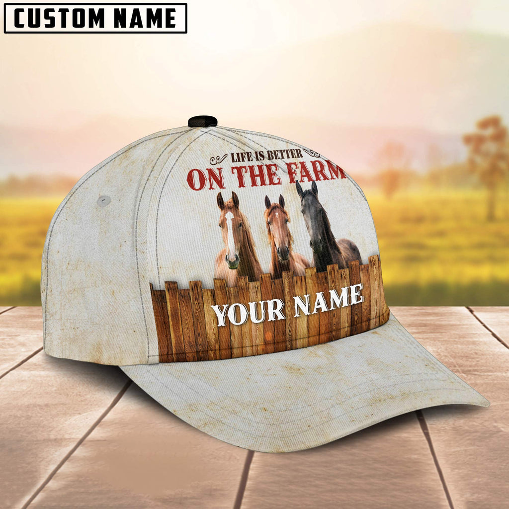 Horse Better On The Farm Customized Name Cap
