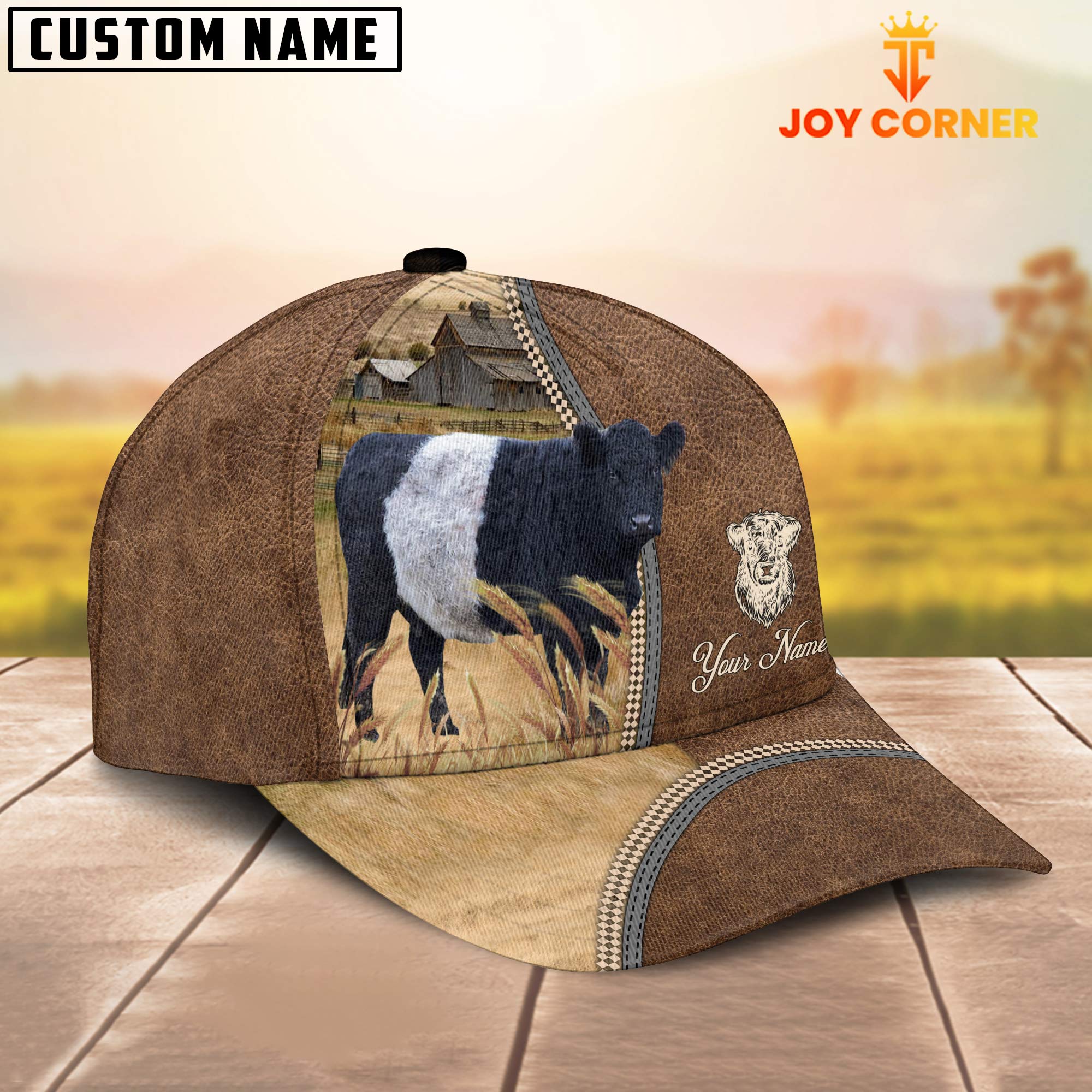 Personalized Name Belted Galloway Farming Cap