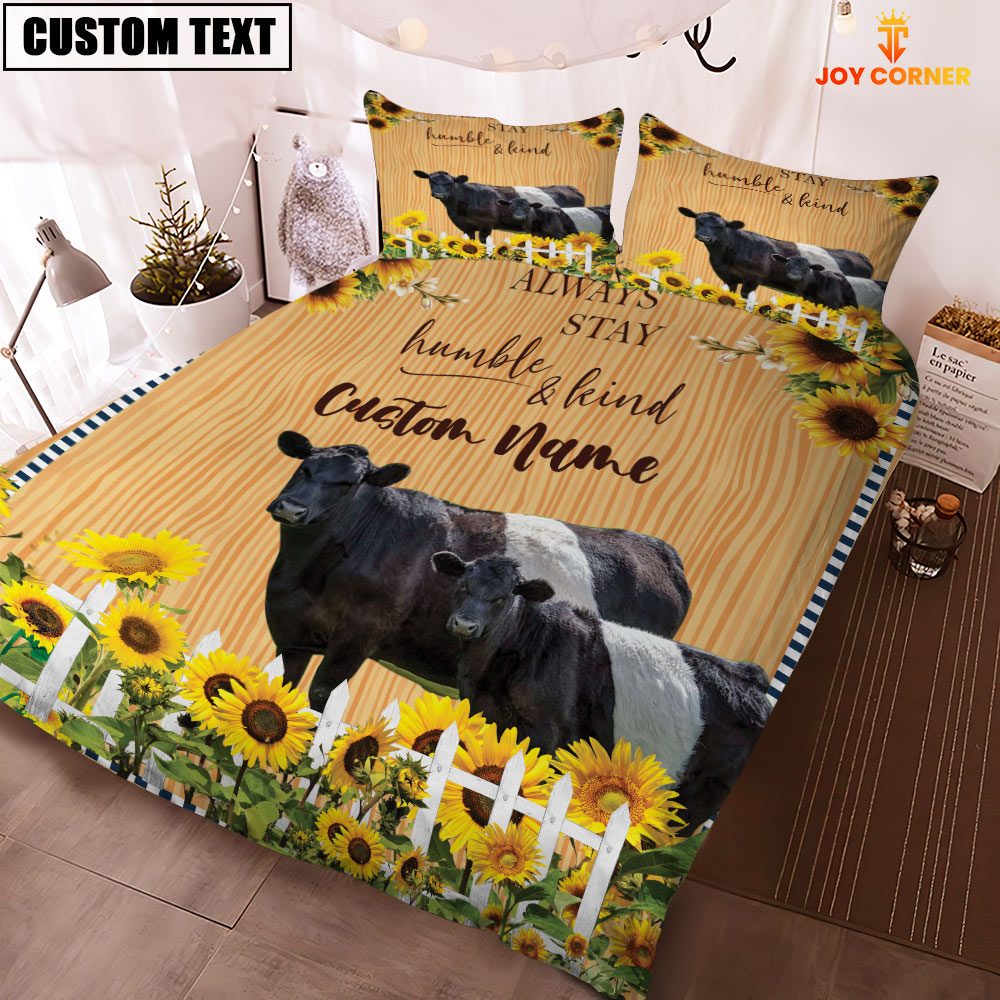 Belted Galloway Stay Humble And Kind Bedding Set