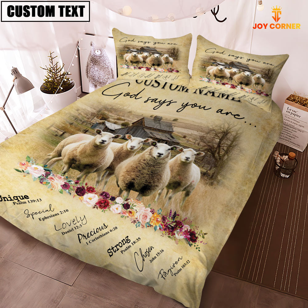 Sheep God Says You Are Custom Name Bedding Set