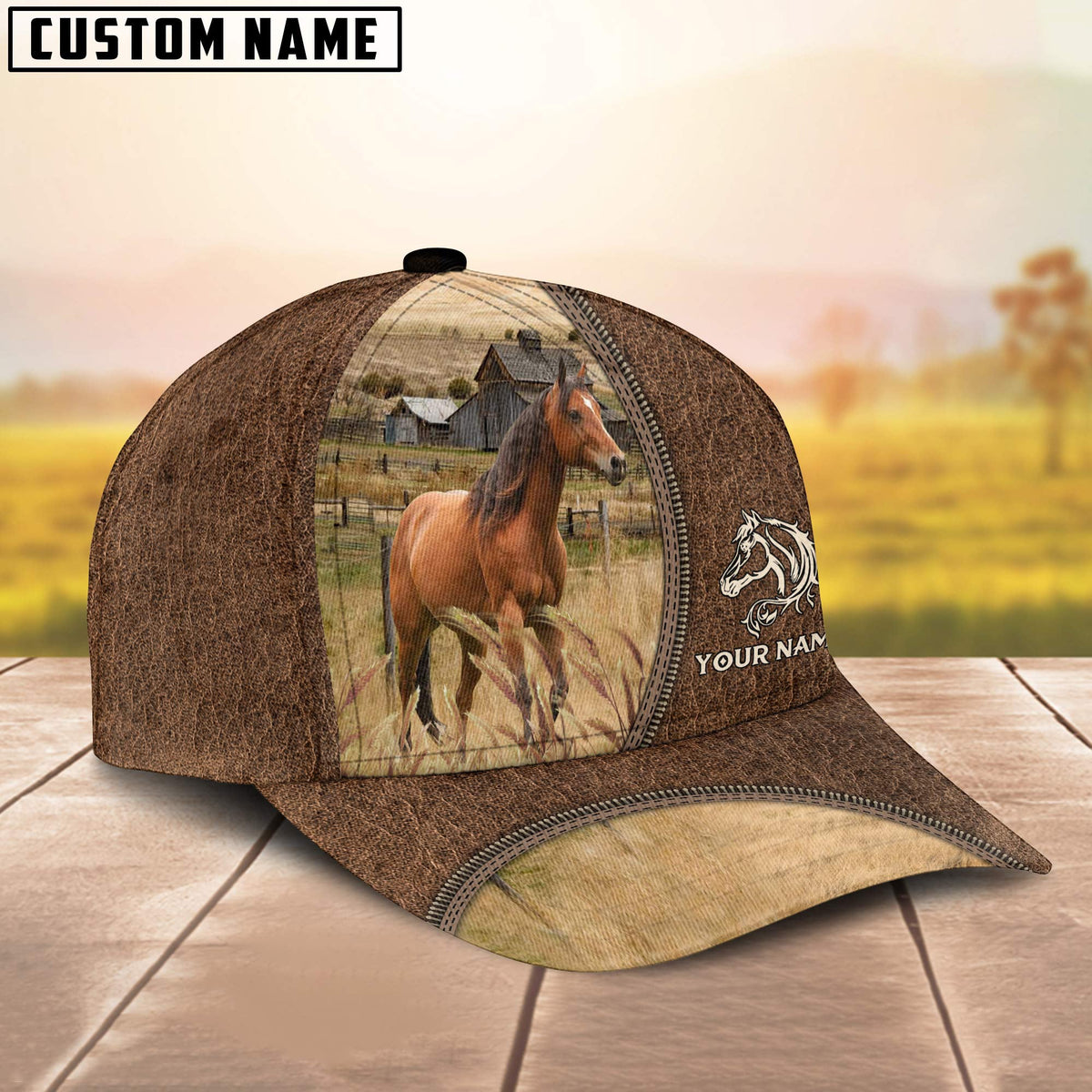 Horse Farming Personalized Name Cap