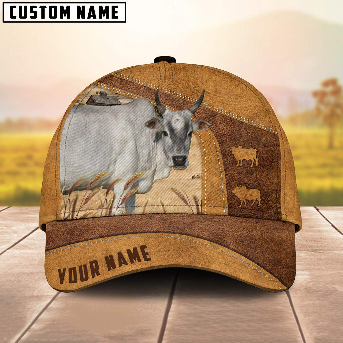 Mini Zebu Custom Name Cap