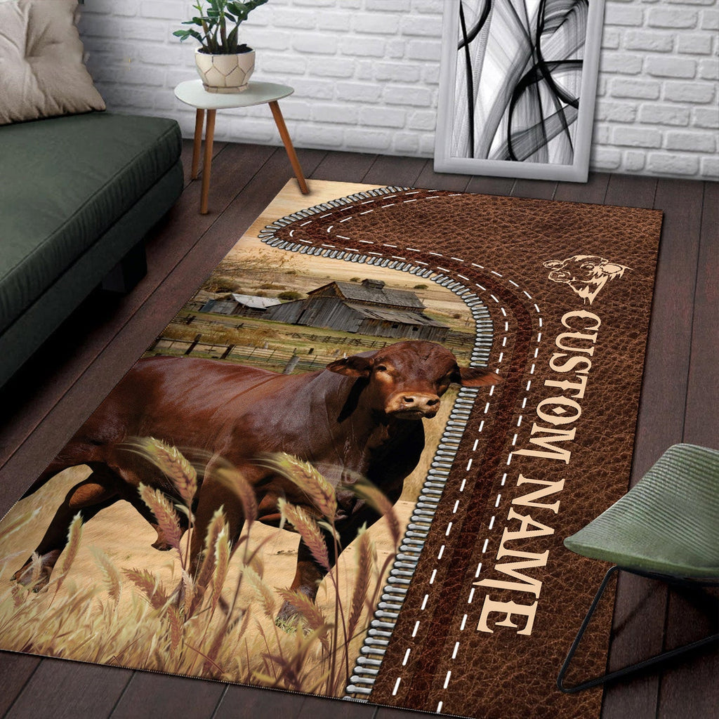 Beefmaster Farming Personalized Name 3D Rug