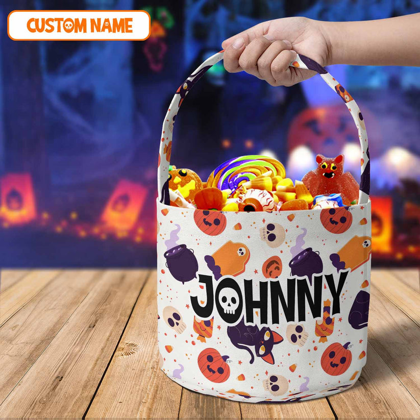 Personalized Name Halloween Basket