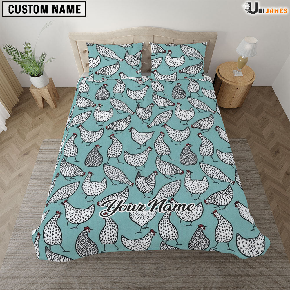 Chicken New Pattern Custom Name Bedding Set