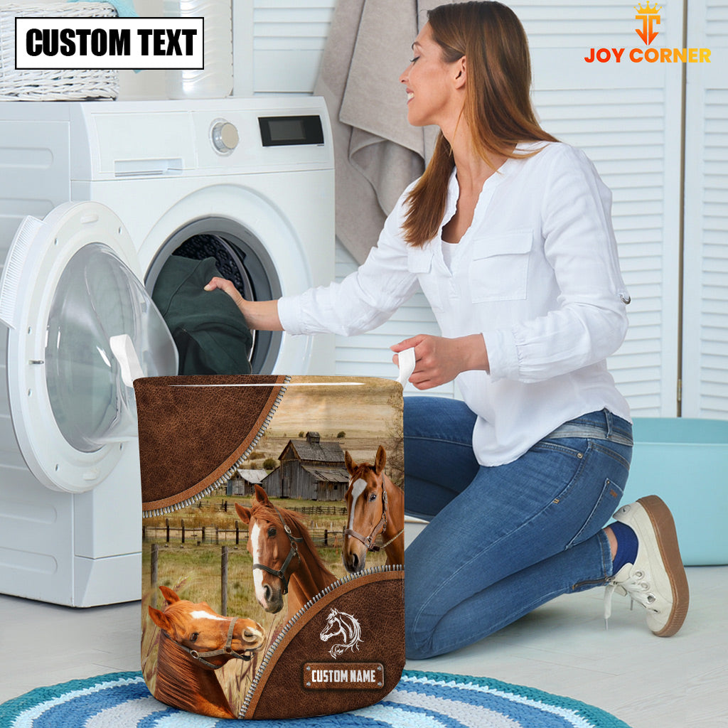 Horse Custom Name Laundry Basket