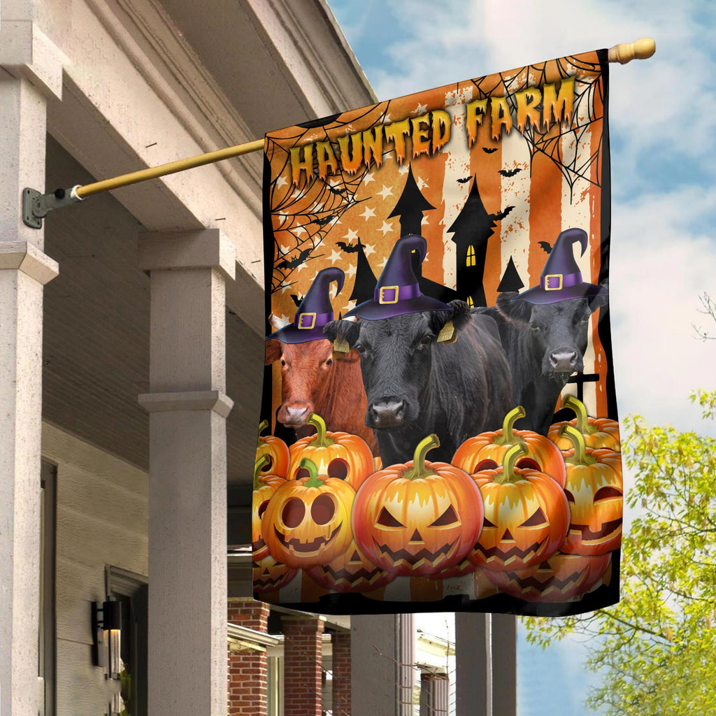Dexter Cattle Haunted Farm Halloween Flag