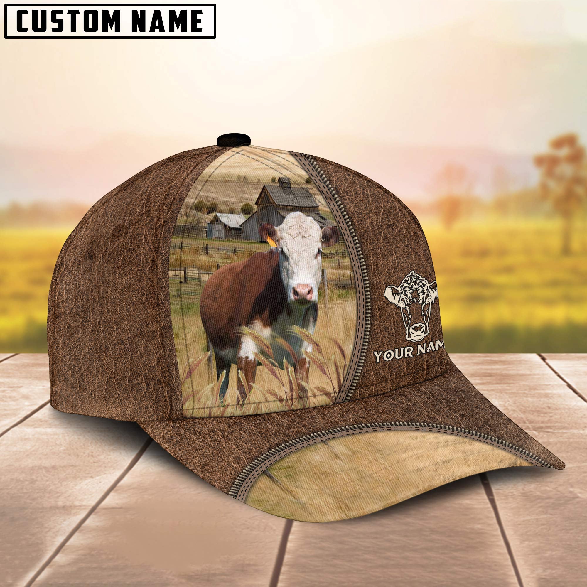 Hereford Farming Personalized Name Cap