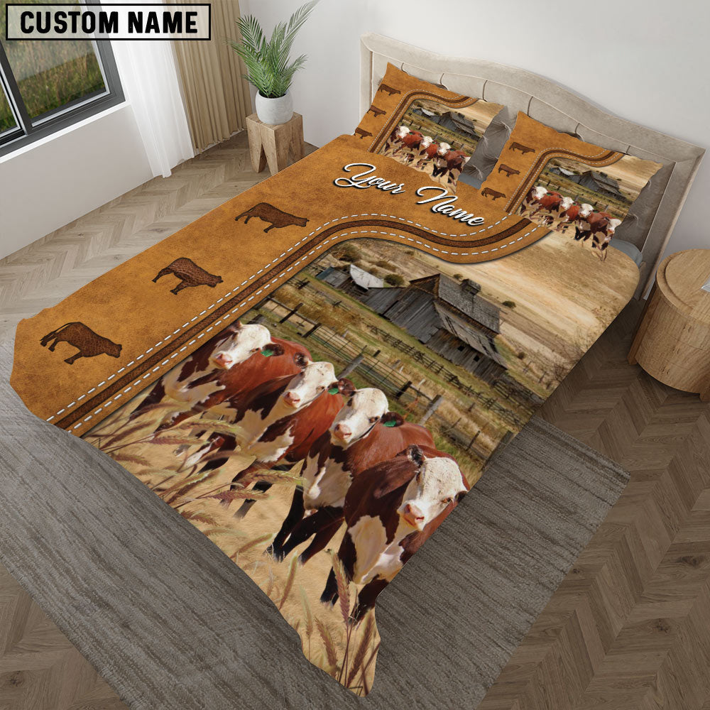 Hereford On The Farm Personalized Name Bedding Set