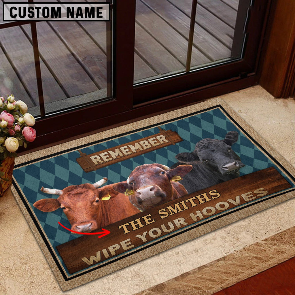 Dexter Wipe Your Hooves Custom Name Doormat