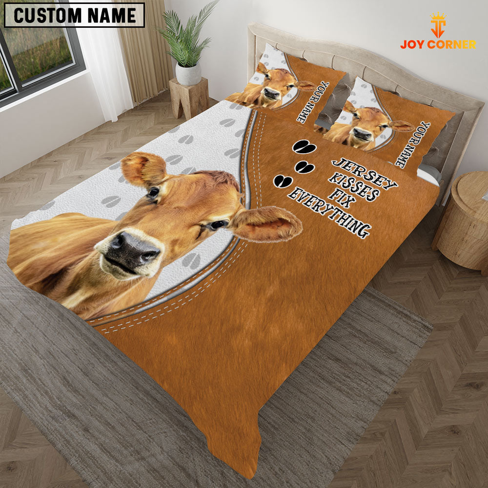 Jersey Kisses Fix Everything Custom Name Bedding Set