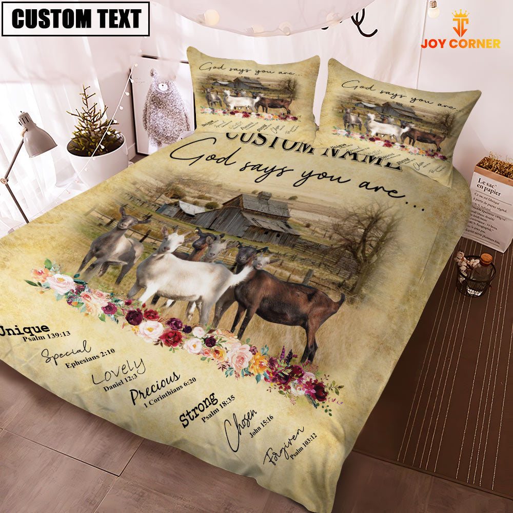 Goat God Says You Are Custom Name Bedding Set