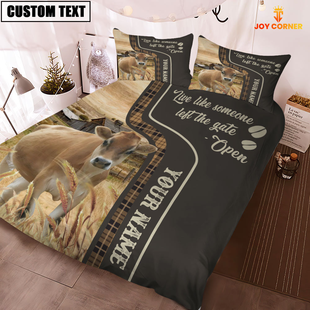 Jersey Like Someone Left The Gate Open Customized Name 3D Bedding Set