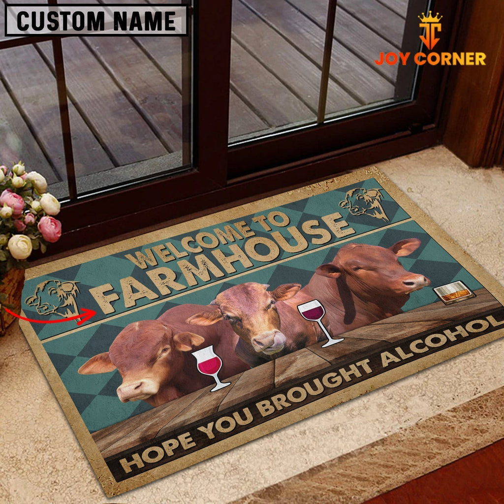 Beefmaster Hope You Bought Alcohol Custom Name Doormat