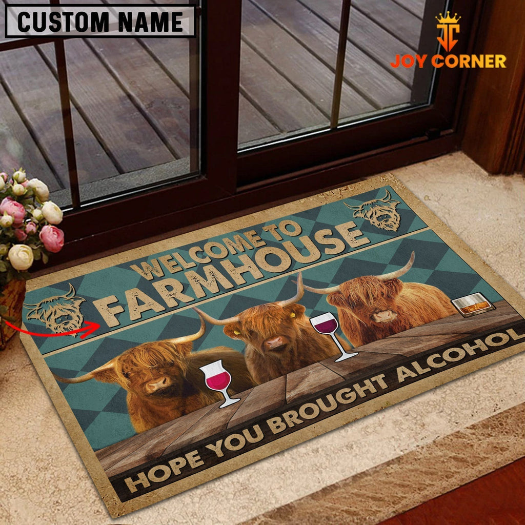 Highland Hope You Bought Alcohol Custom Name Doormat