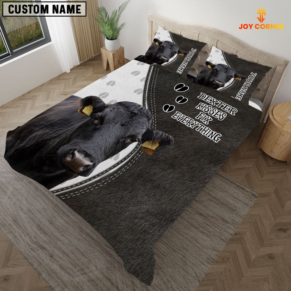 Dexter Kisses Fix Everything Custom Name Bedding Set