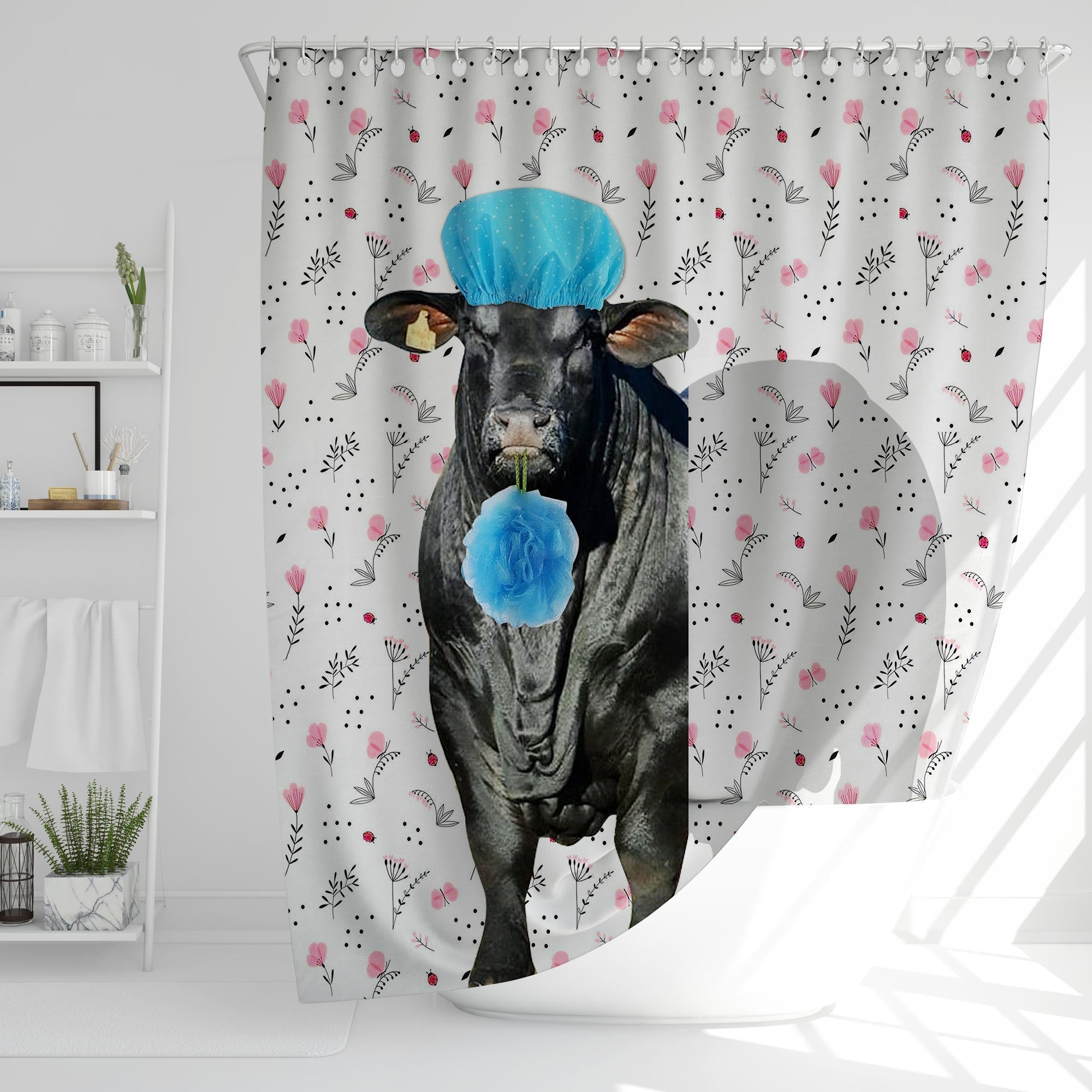 Brangus Flower 3D Shower Curtain