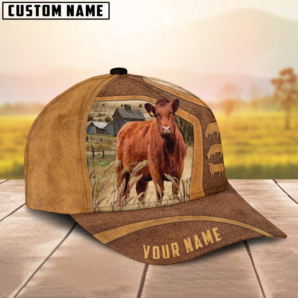 Red Angus On The Farm Custom Name Cap