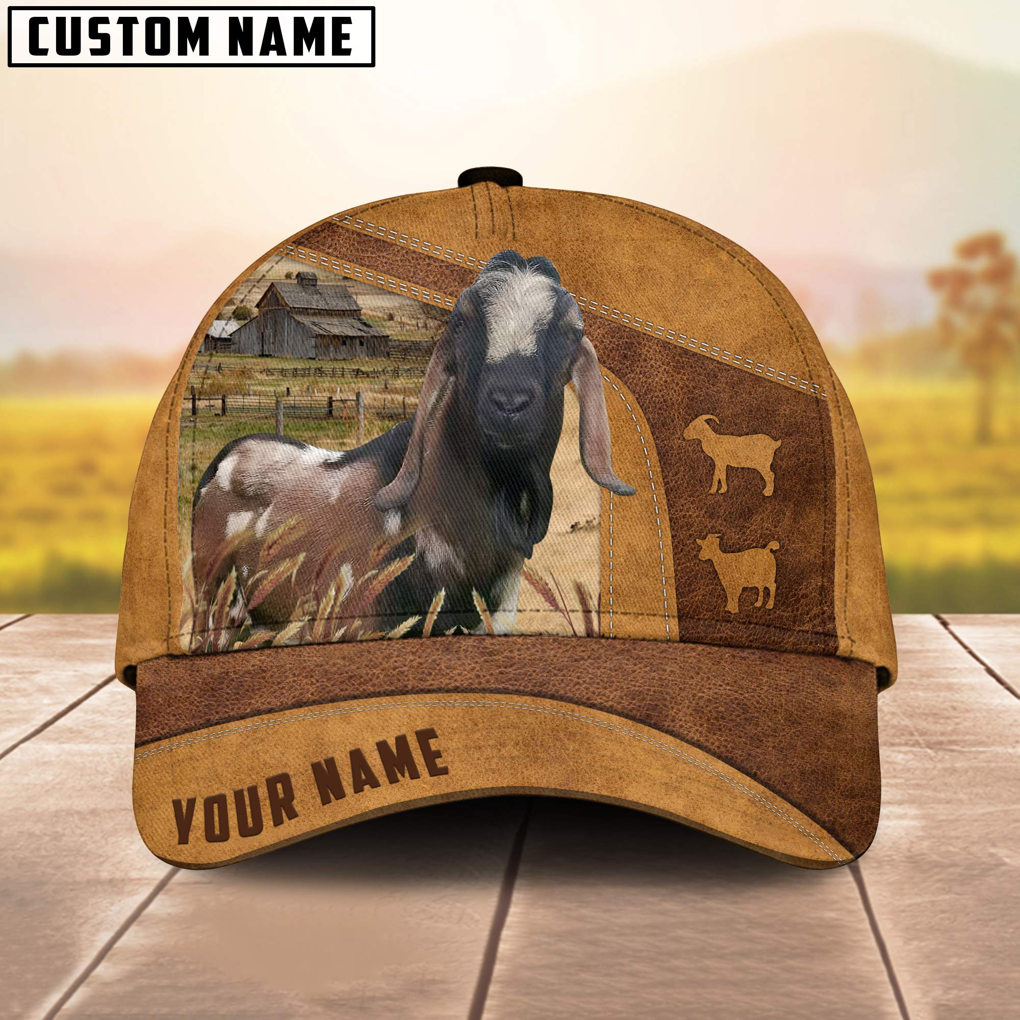 Nubian Goats On The Farm Custom Name Retro Cap