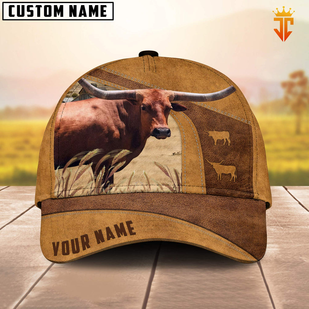 Custom Name Texas Longhorn  Cattle Cap