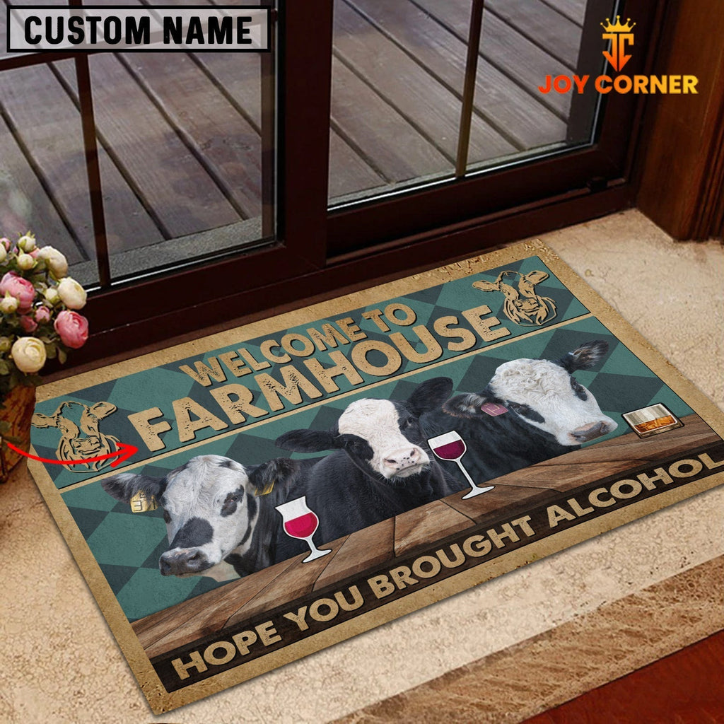 Black Baldy Hope You Bought Alcohol Custom Name Doormat