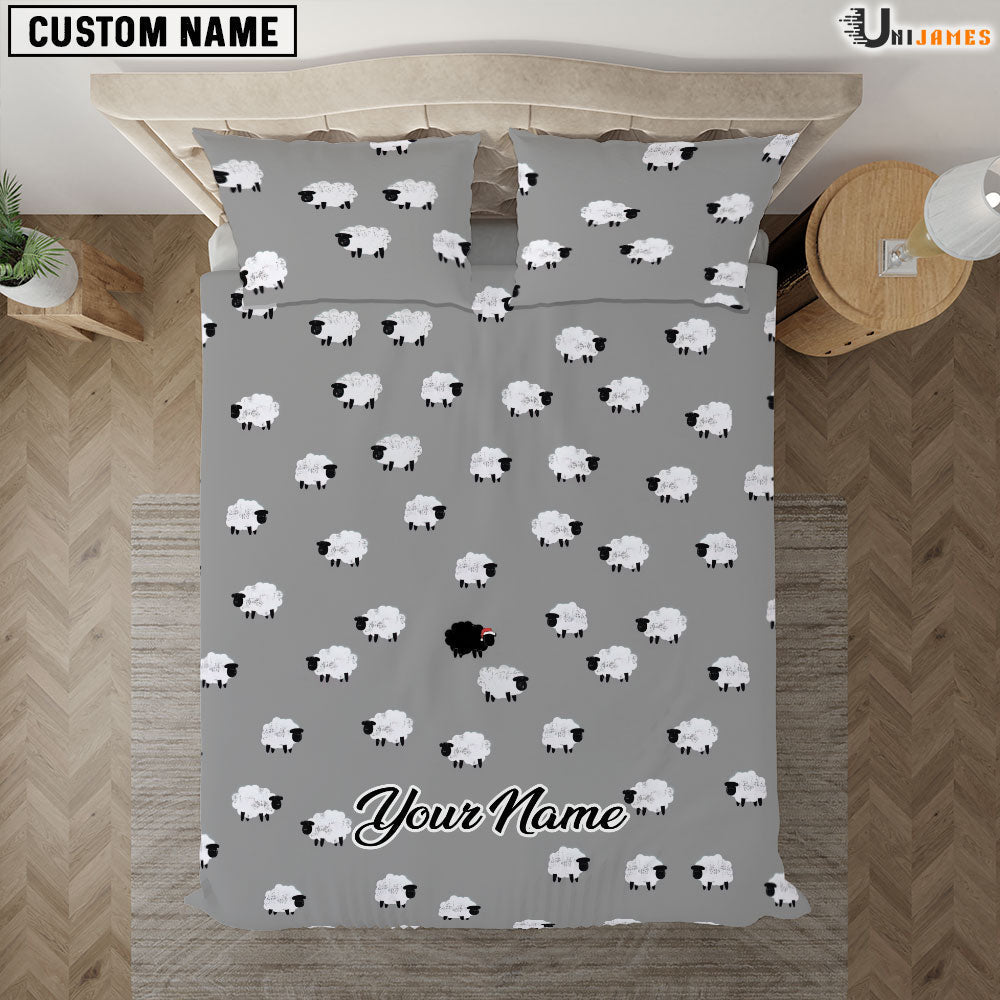 Sheep Pattern Custom Name Bedding Set
