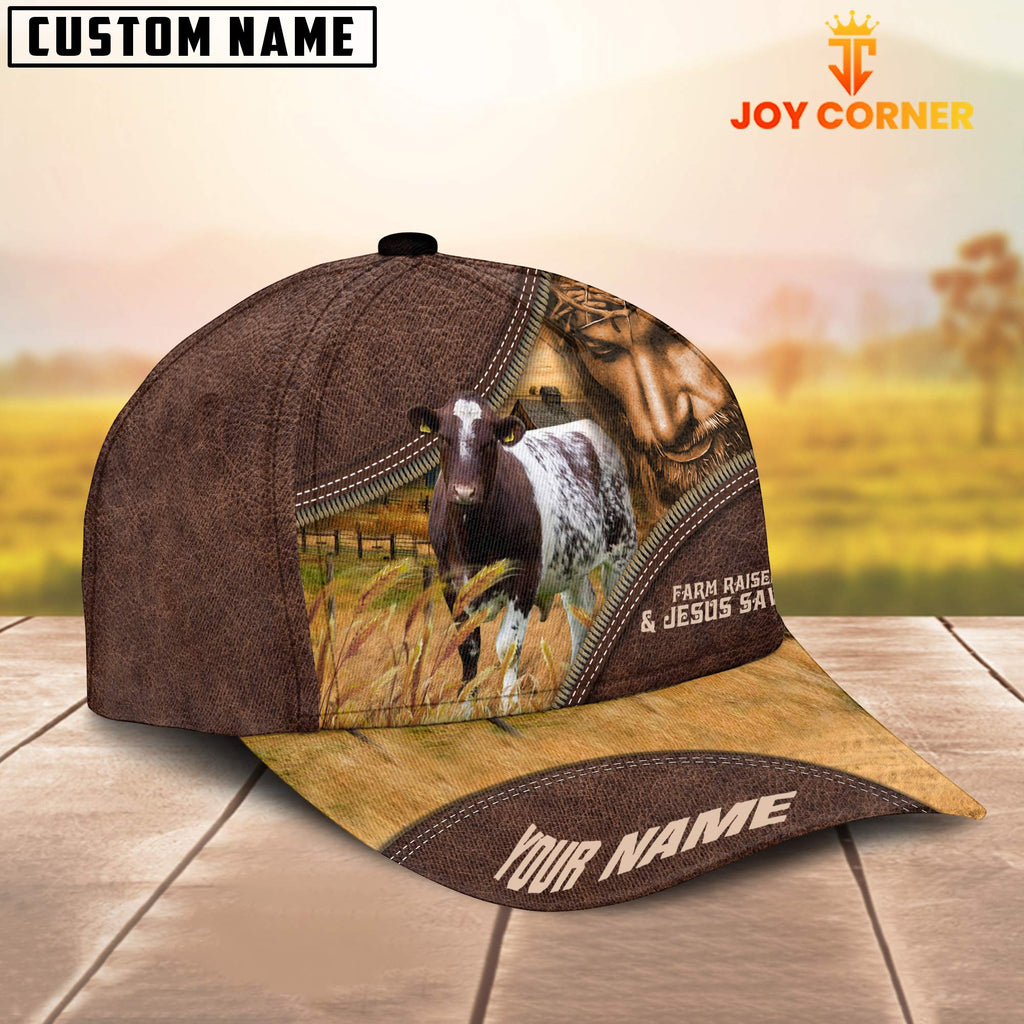 Shorthorn Farm & Jesus Customized Name Cap