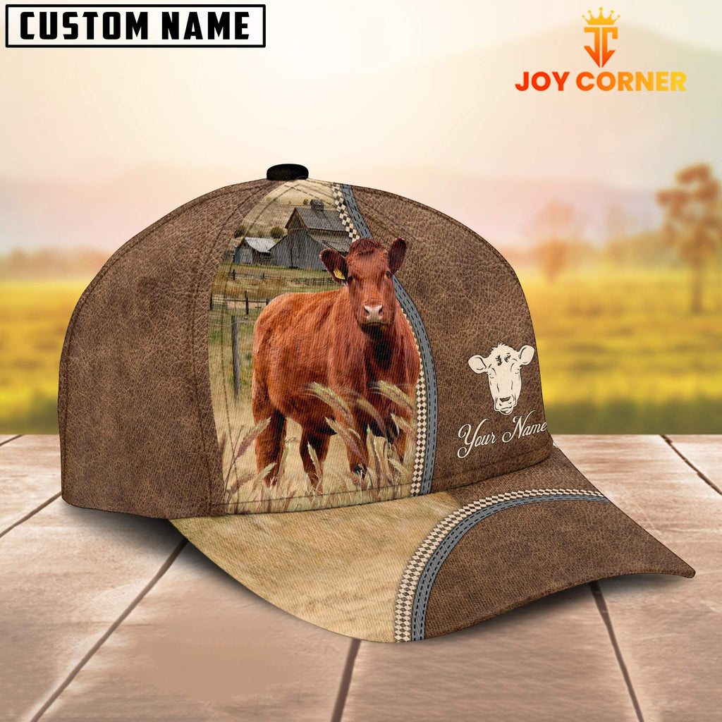 Personalized Name Red Angus Farming Cap