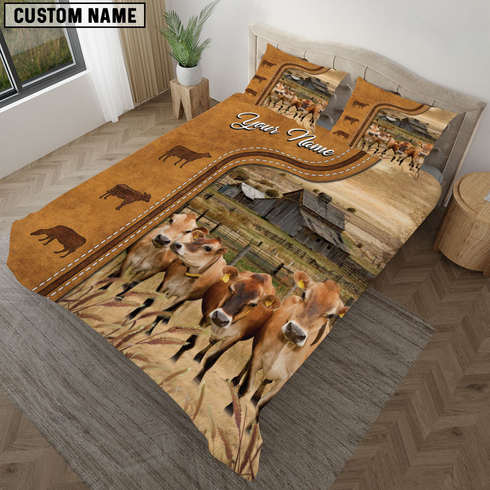 Jersey On The Farm Personalized Name Bedding Set