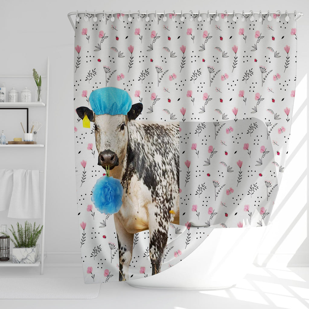 Speckle Park Flower 3D Shower Curtain