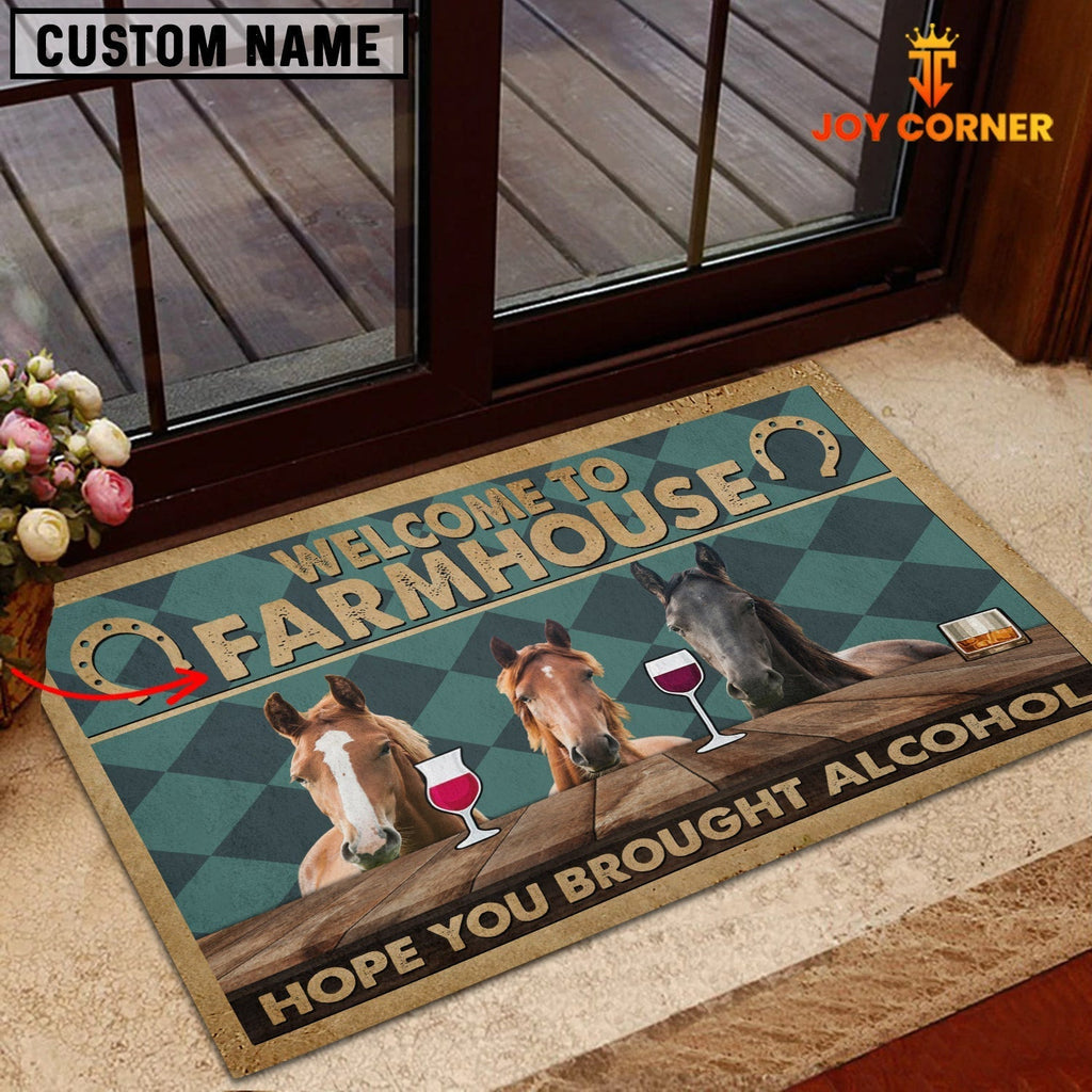 Horse Hope You Bought Alcohol Custom Name Doormat