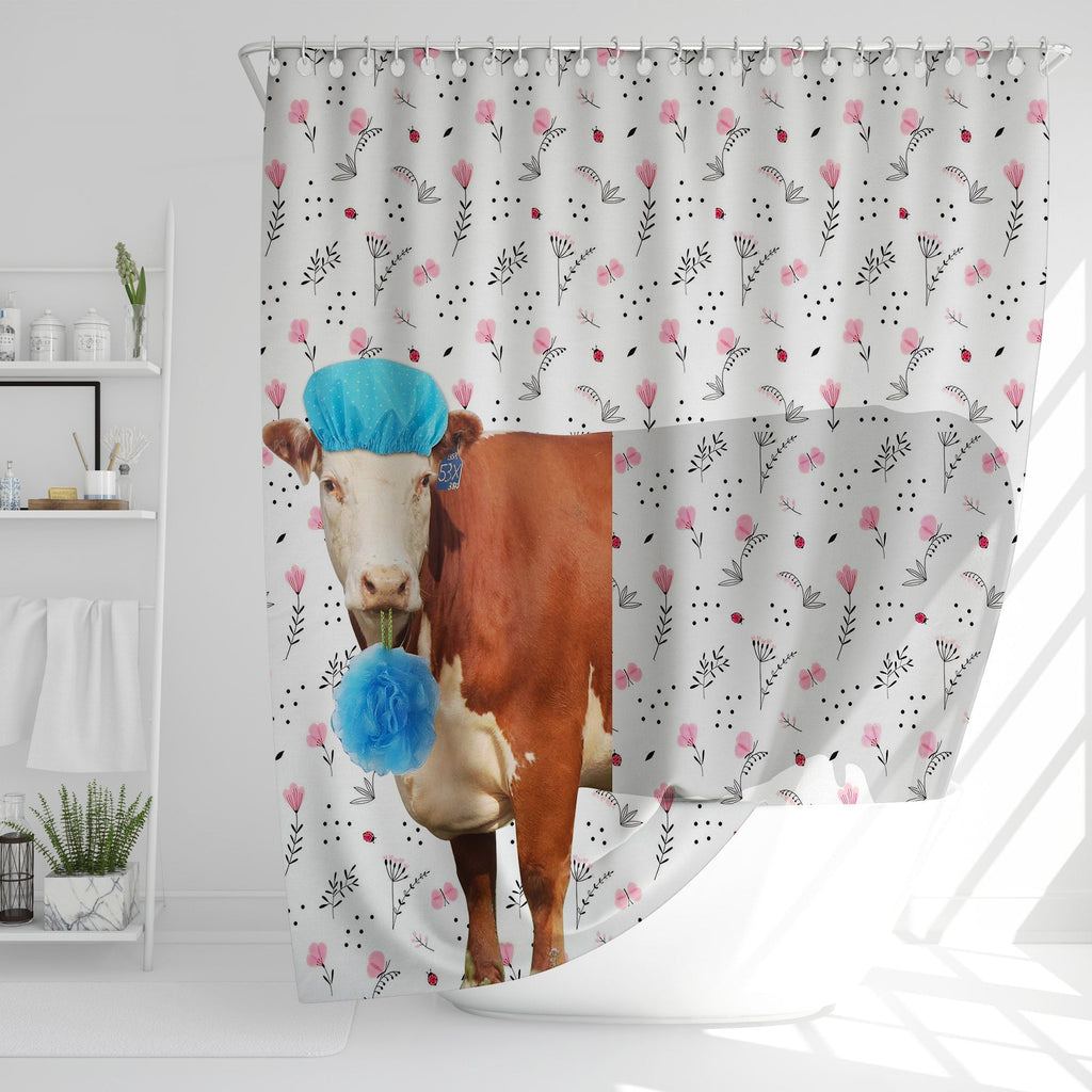 Hereford Flower 3D Shower Curtain