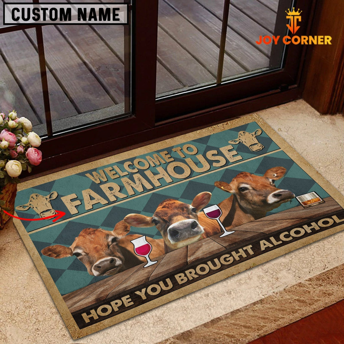 Jersey Hope You Bought Alcohol Custom Name Doormat