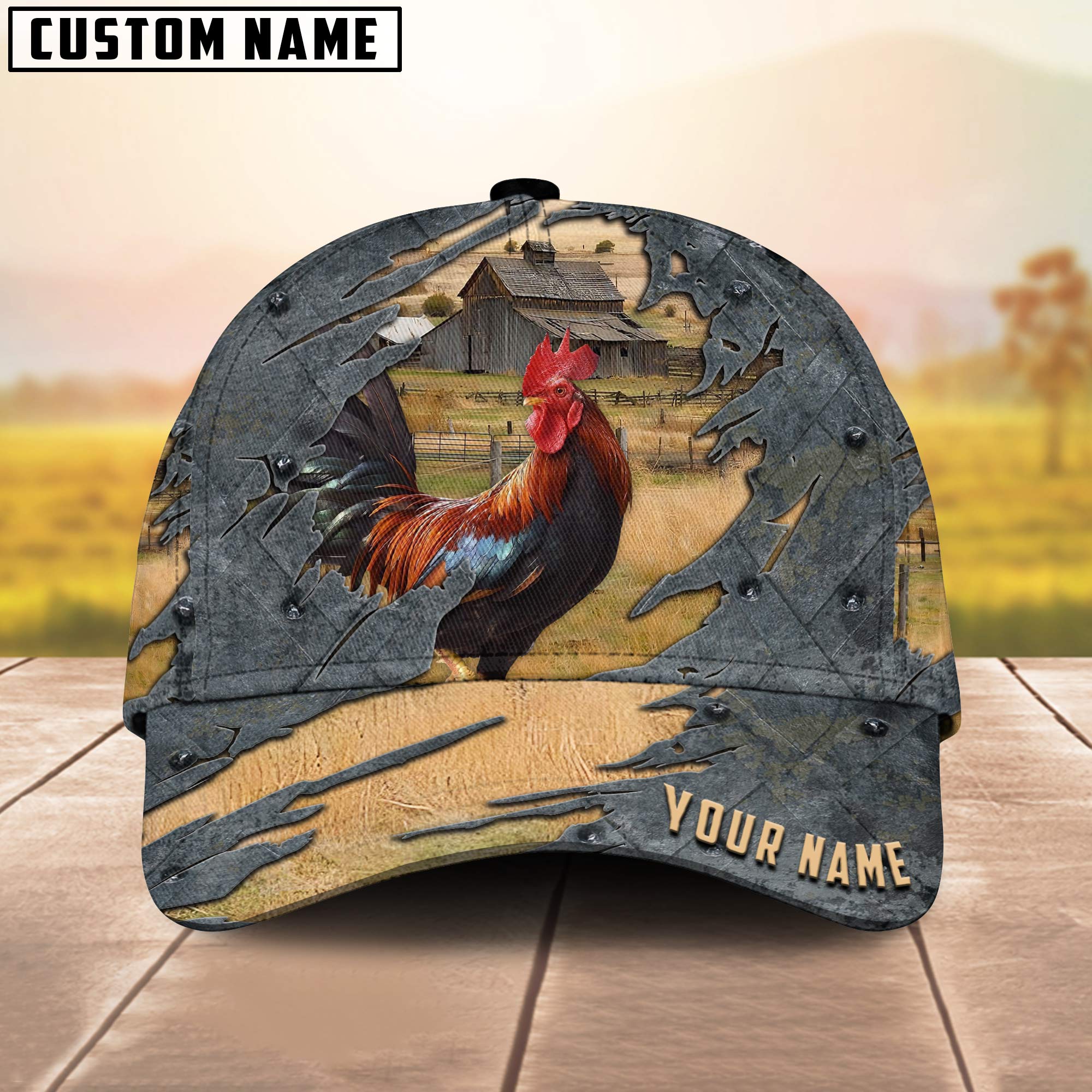 Chicken Customized Name Cap