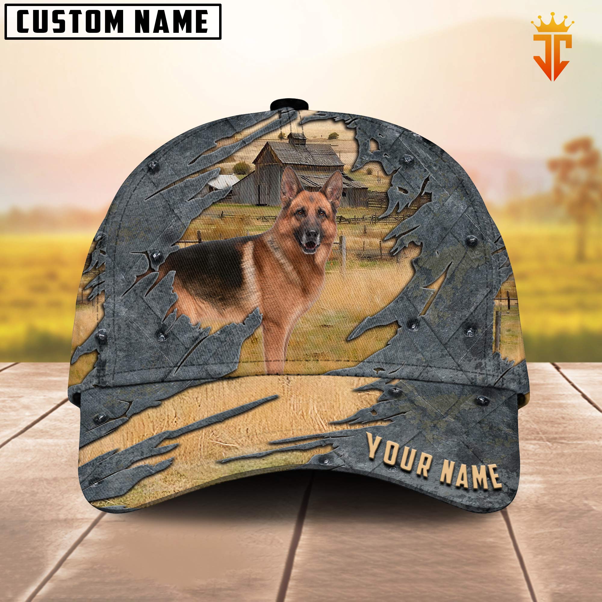 Shepherd Dog Customized Name Cap