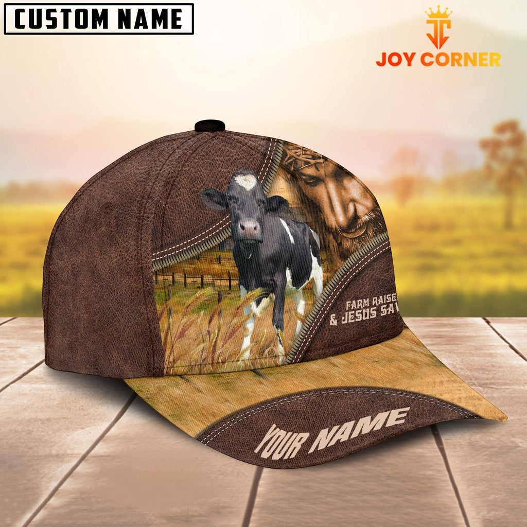 Holstein Farm & Jesus Customized Name Cap