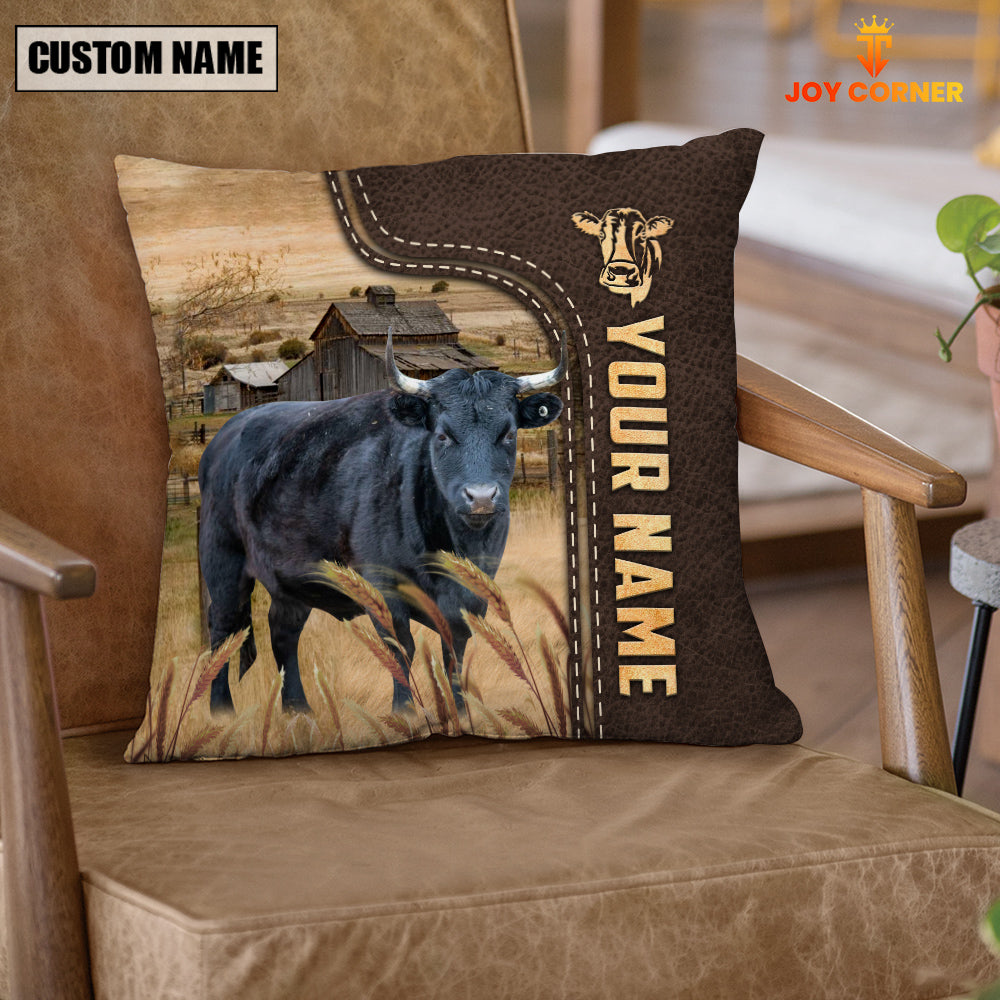 Dexter Custom Name Leather Pattern Pillow Case