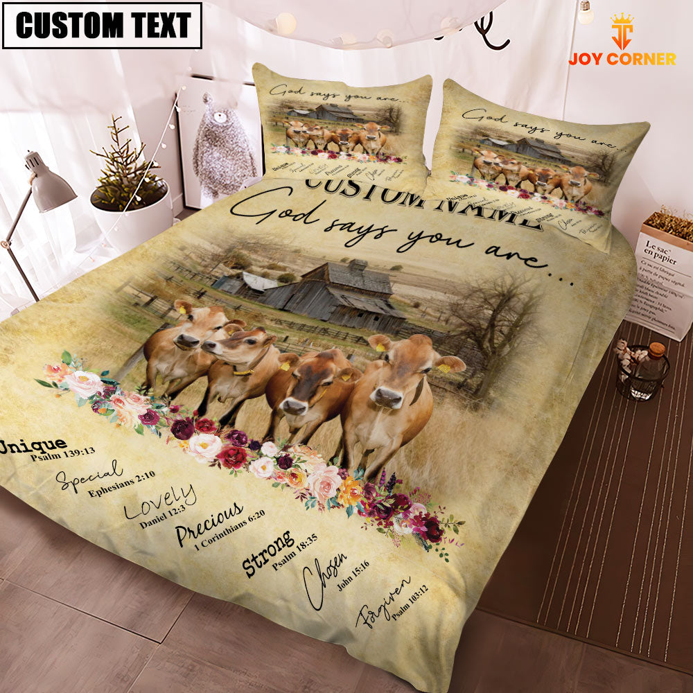 Jersey God Says You Are Custom Name Bedding Set