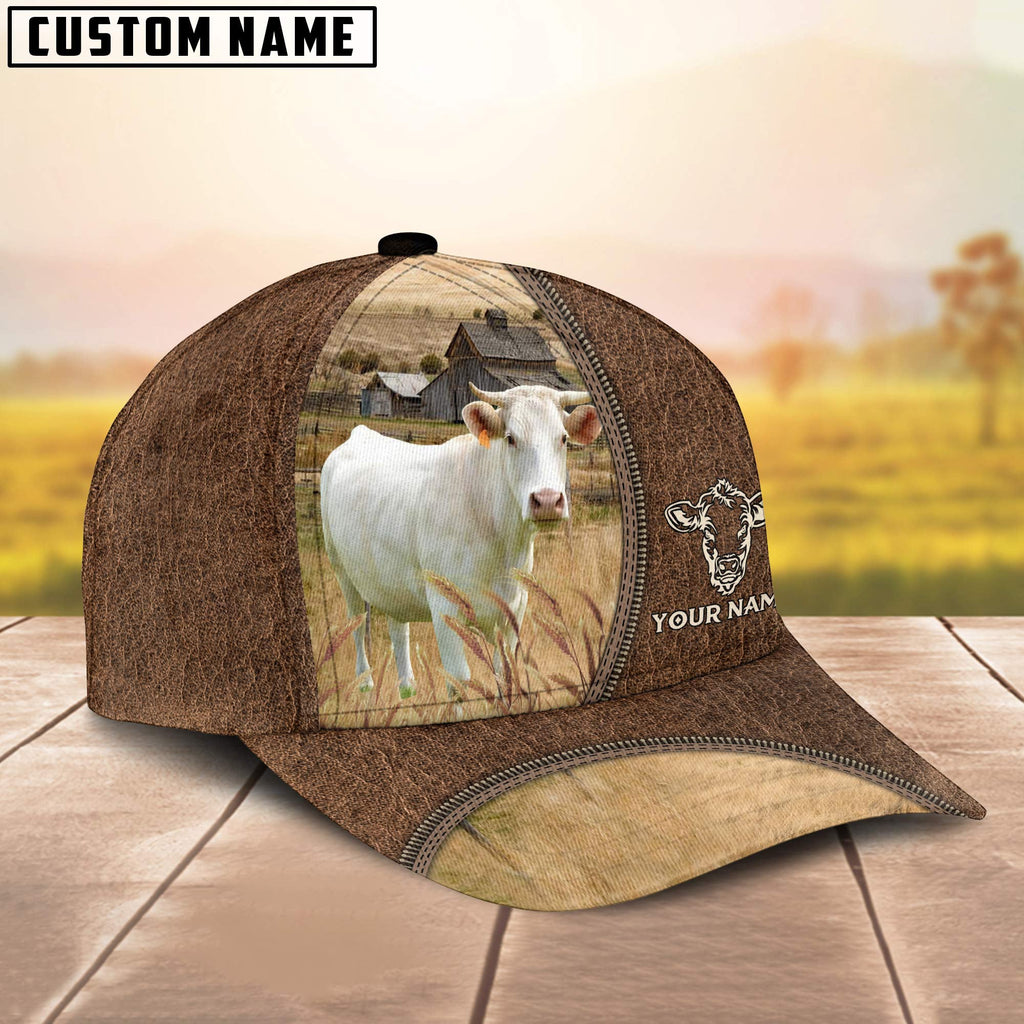 Charolais Farming Personalized Name Cap