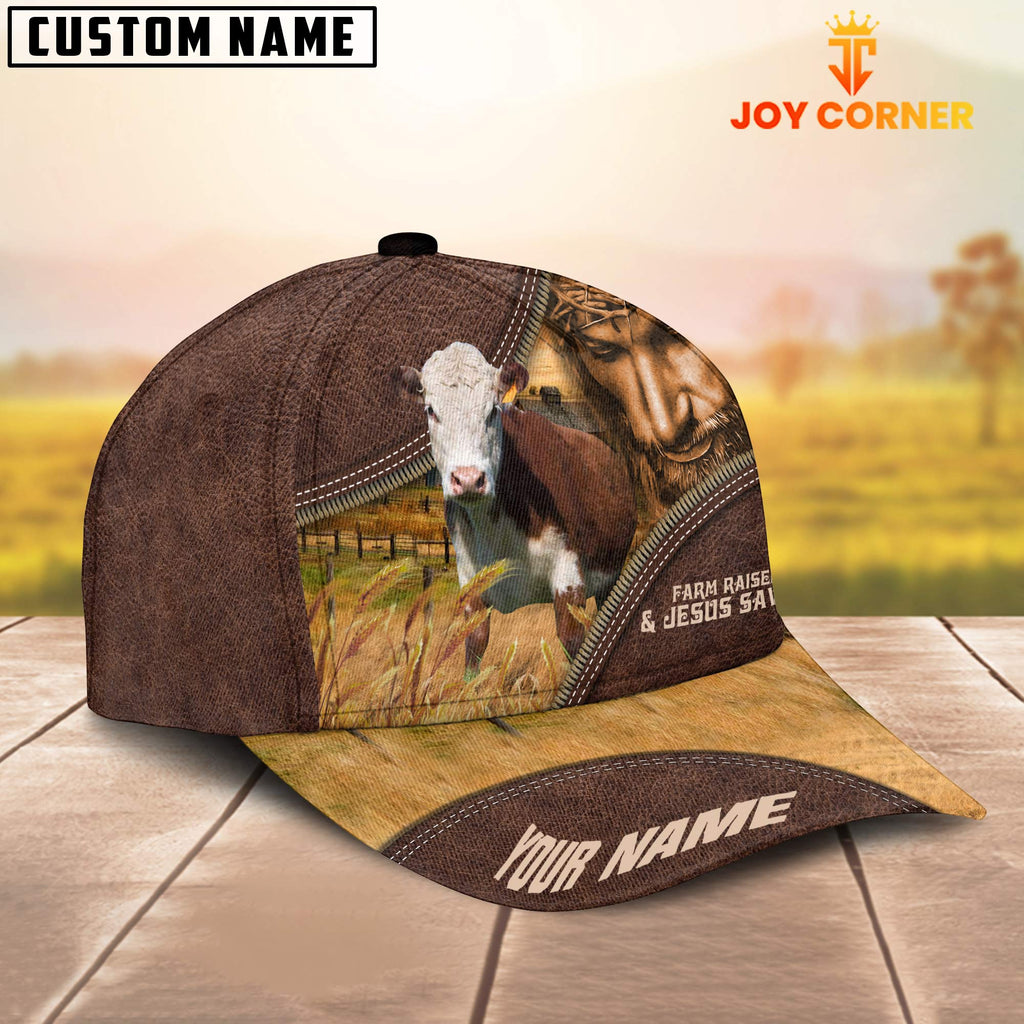 Hereford Farm & Jesus Customized Name Cap