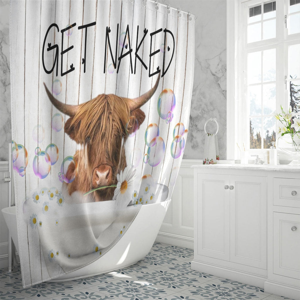 Highland Get Naked Daisy Shower Curtain