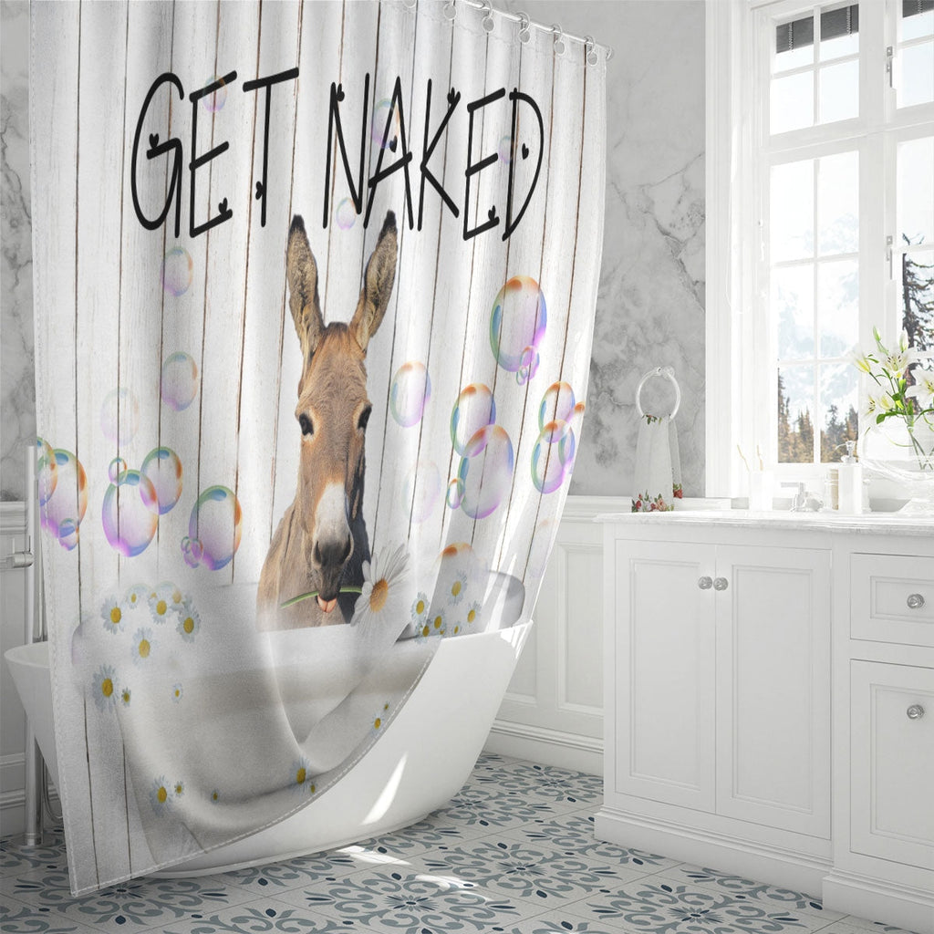 Mule Get Naked Daisy Shower Curtain