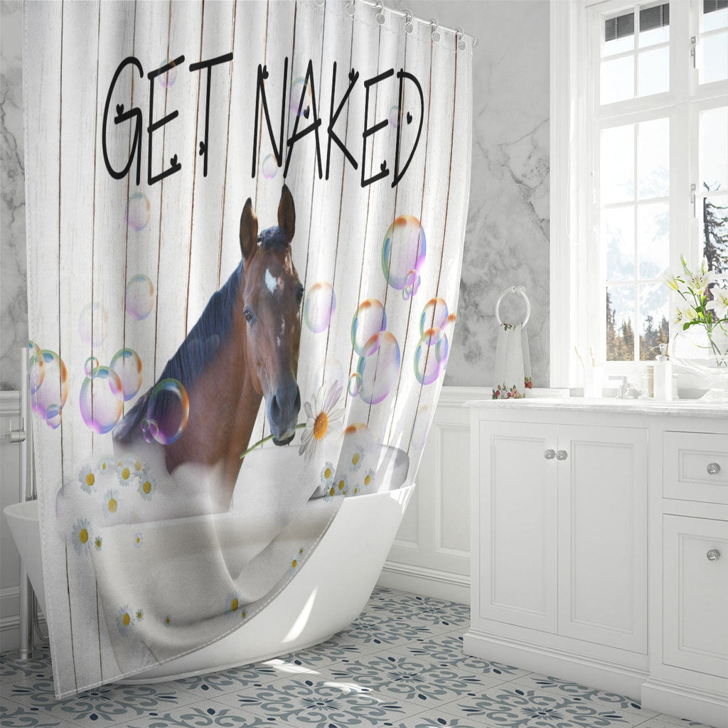 Thoroughbred Get Naked Daisy Shower Curtain