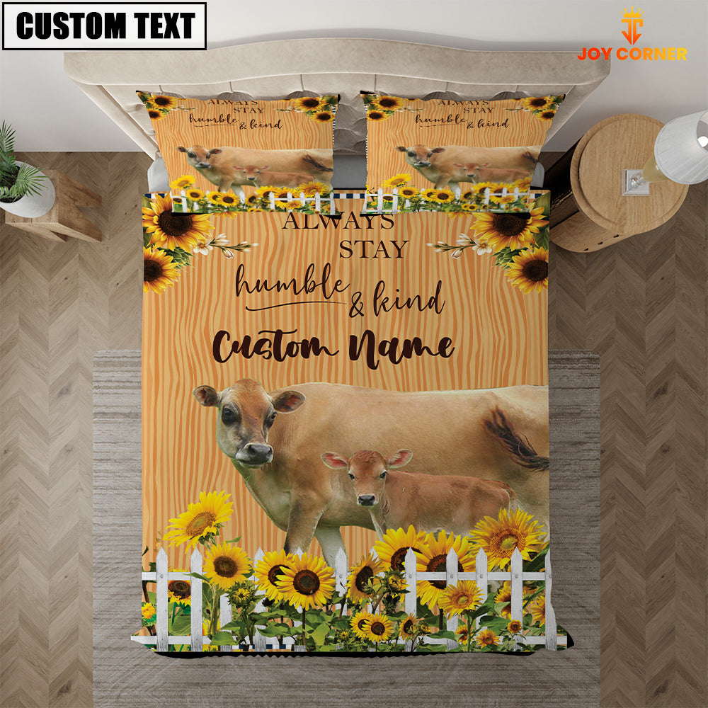 Jersey Stay Humble And Kind Custom Name Bedding Set