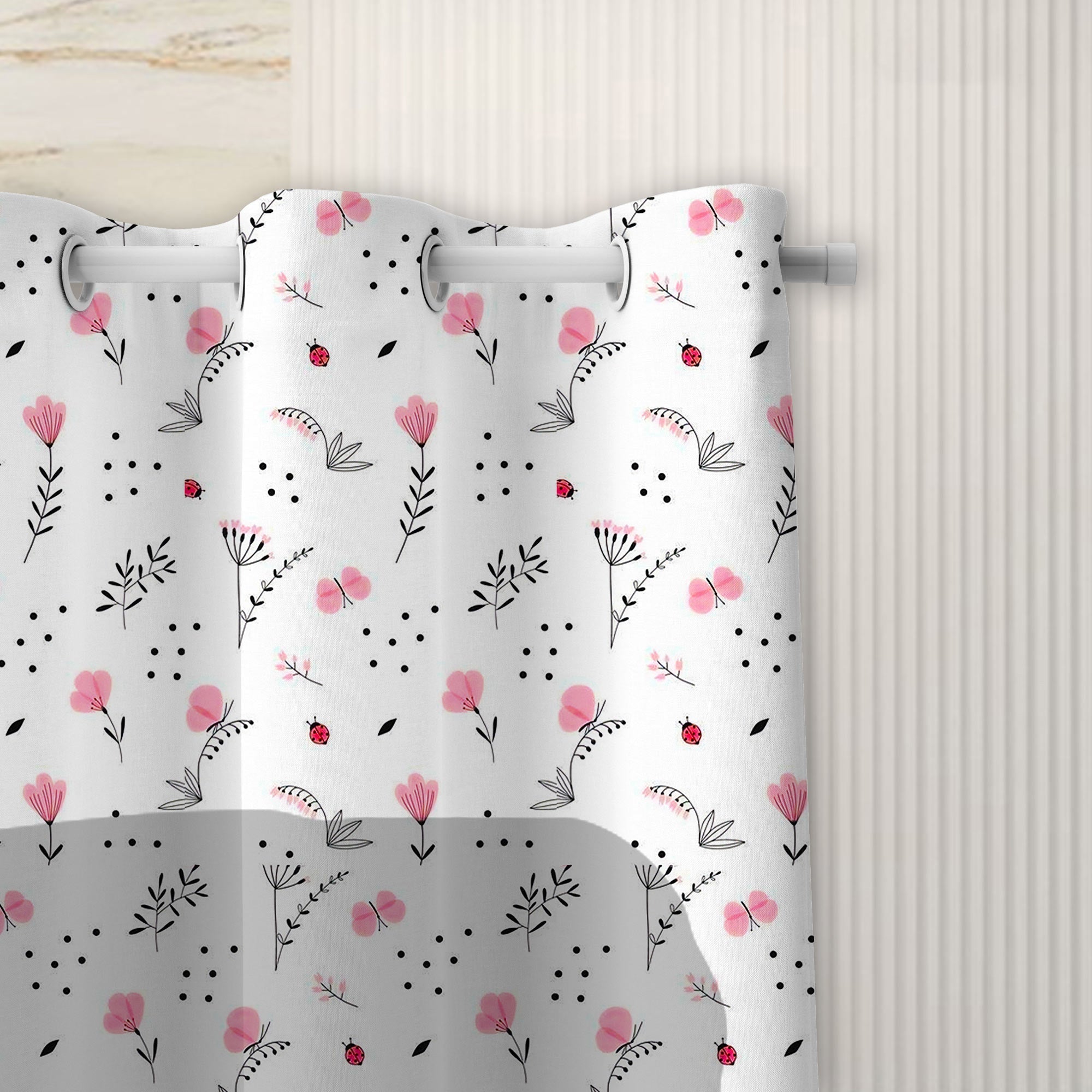 Belted Galloway Flower 3D Shower Curtain